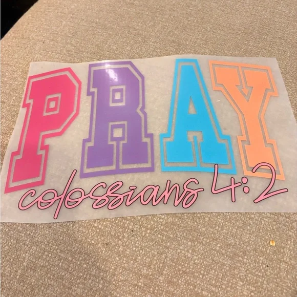 Colorful Amen and Pray Letter DTF bundle set of 9 - Picture 7 of 16